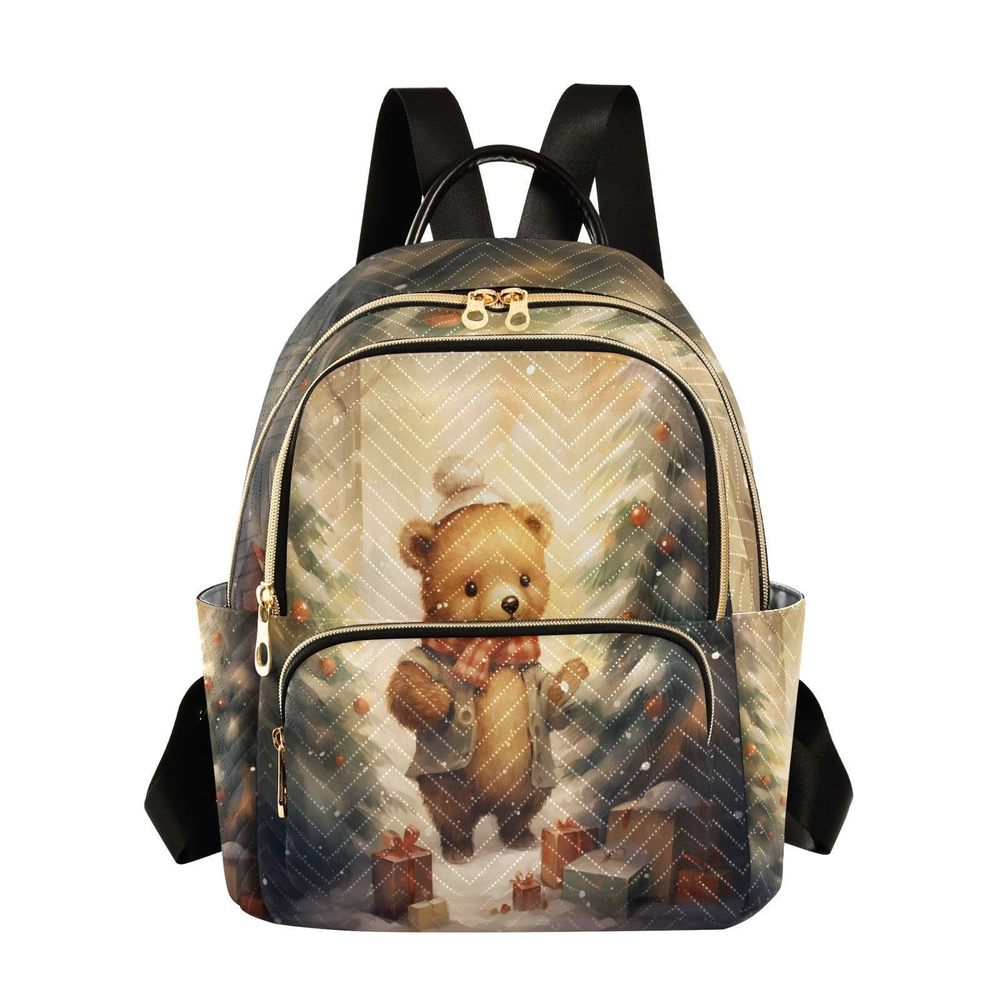 Christmas Cute Bear Winter Mini Backpack Purse for Women Travel Bag🖖